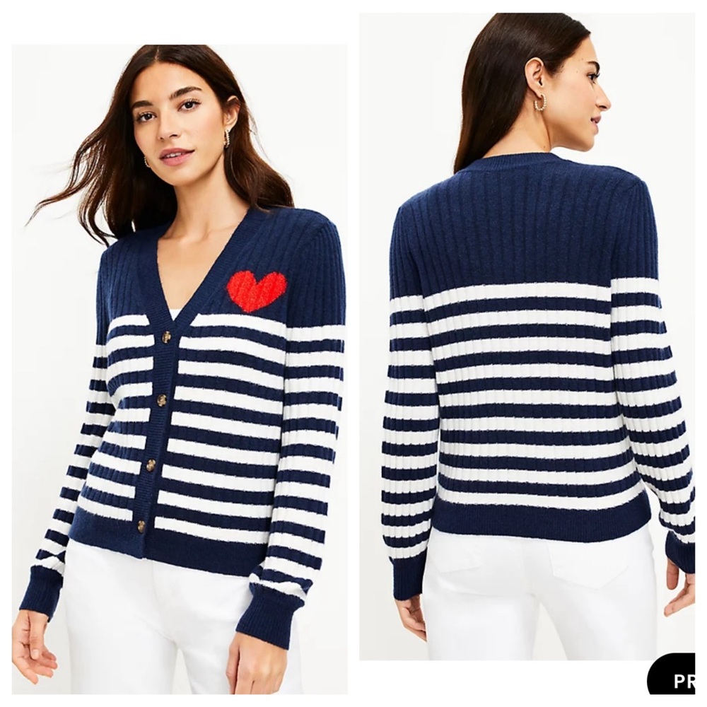 NWT Ann Taylor LOFT ❤️ Puff Sleeve V-Neck Cardigan Size: XS